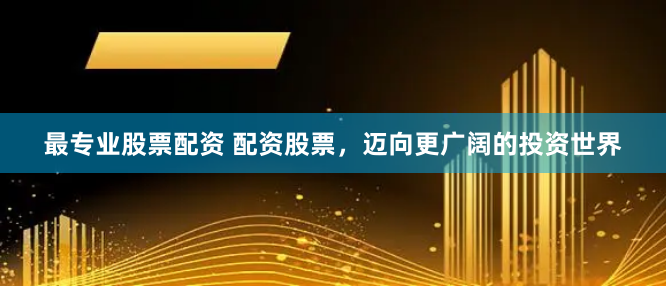 最专业股票配资 配资股票，迈向更广阔的投资世界